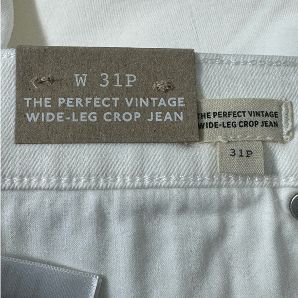 NWT Madewell The Petite Perfect Vintage Wide-Leg Crop Jean in Tile White Sz 31P - Picture 8 of 13
